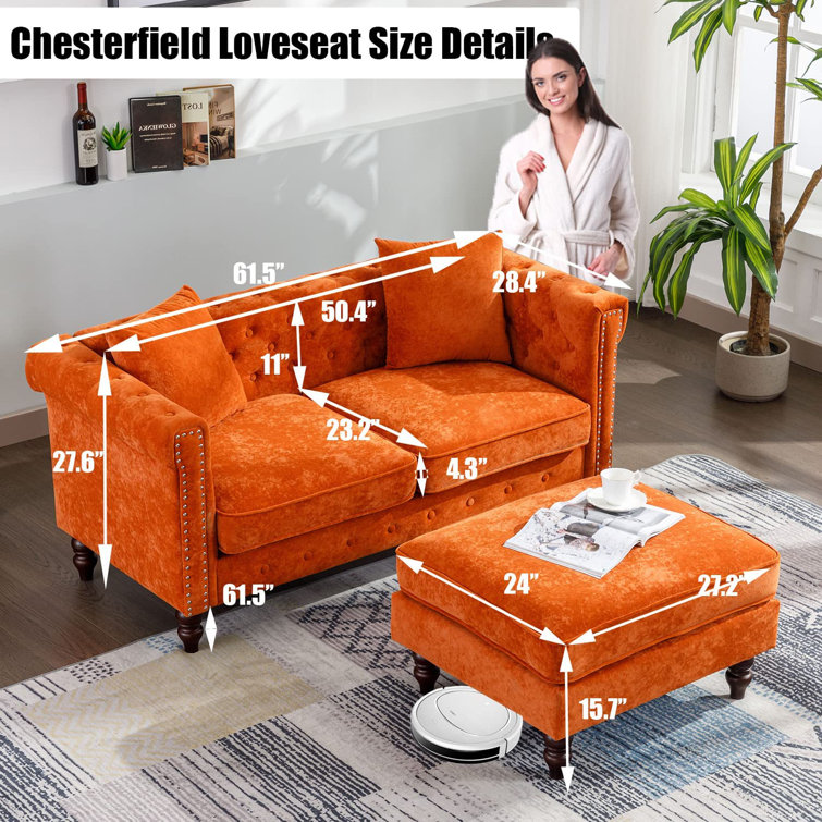 Sofa chesterfield 2024 chaise longue